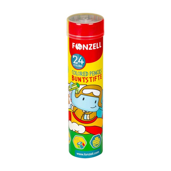 مدادرنگی 24 رنگ استوانه ای فونزیل FONZELL 685045 مدادرنگی 24 رنگ استوانه ای فونزیل FONZELL 685045